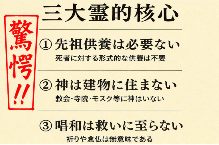 【霊的三大核心】シルバーバーチの驚嘆の三大否定？