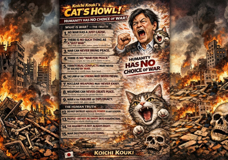 🌍KOICHI KOUKI’S “CAT’S HOWL!” Humanity Has No Choice of War