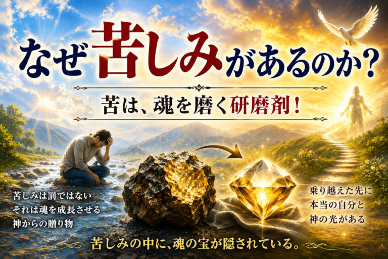 なぜ苦しみがあるのか？「苦は、魂を磨く研磨剤！」