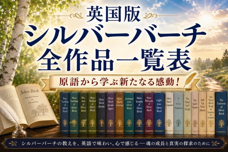「シルバーバーチの霊訓」の「英語版と日本語版」との対比一覧表。